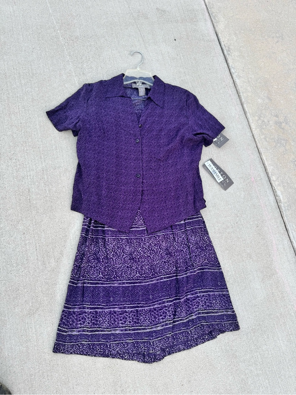 NWT VINTAGE Norton McNaughton set. Petite large top, petite medium skirt.
